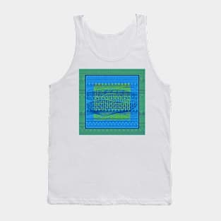 Pattern in Green and Blue Tank Top